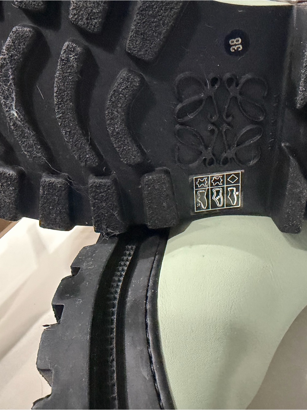 Loewe Mint Green and Black Chelsea Ankle Boots - Picture 2 of 5
